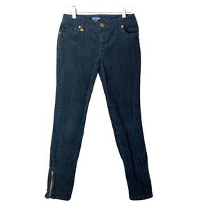 Ralph Lauren Corduroy Pants Zipper Ankle Dark Wash‎ Girls Size 16 Navy Blue Prep